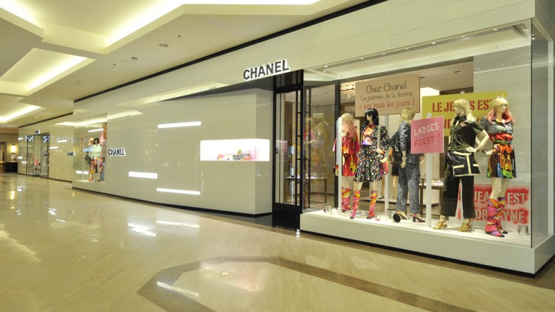 A view of the redesigned Chanel store.