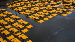 Superstorm Sandy - flooded cabs